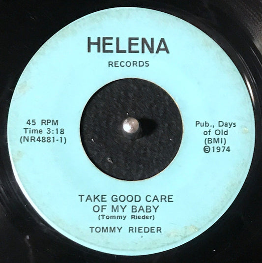 Tommy Rieder – Take Good Care Of My Baby 7"