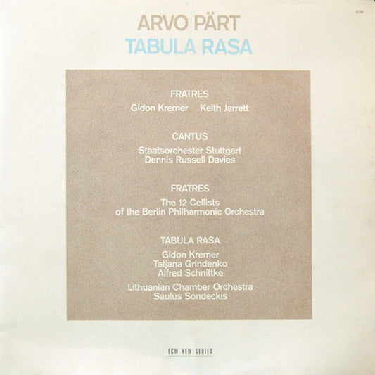 Arvo Part - Tabula Rasa LP