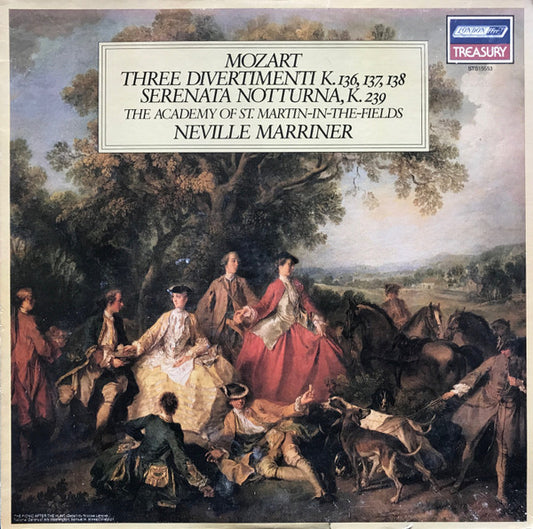 Mozart / Neville Marriner - Three Divertimenti K. 136, 137, 138 LP