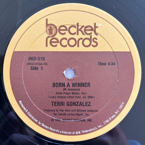 Terri Gonzalez – Born A Winner LP
