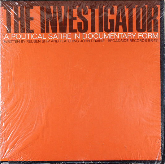 The Investigator - A Political Satire In Documentary Form LP