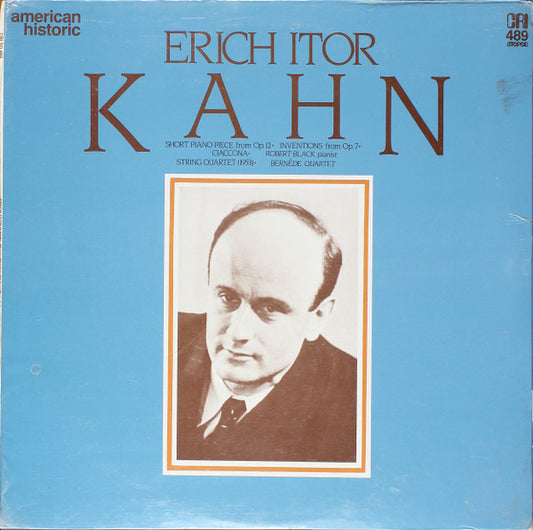 Erich Itor Kahn – Short Piano Piece From Op. 12 LP