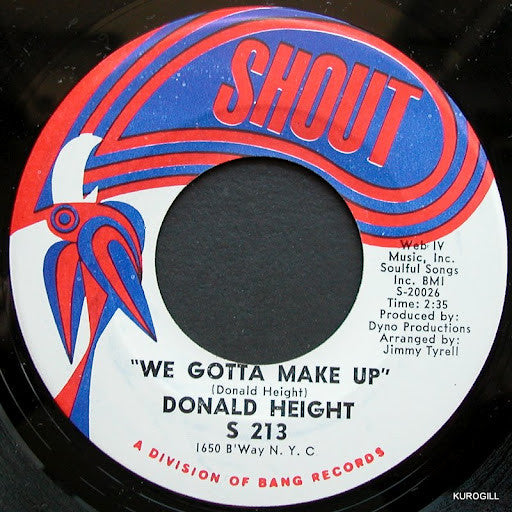 Donald Height – We Gotta Make Up / I Can't Get Enough 7"