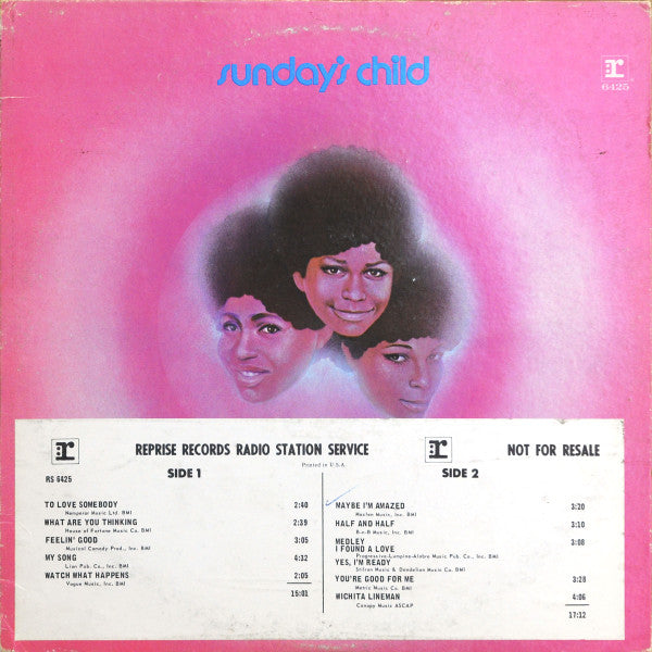 Sunday's Child – S/T (Promo) LP