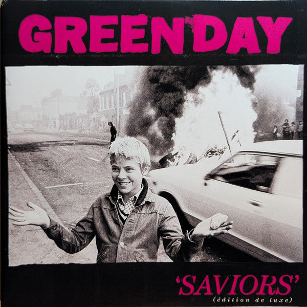Green Day – Saviors (édition de luxe) (Hot Pink With White Splatter) 2LP