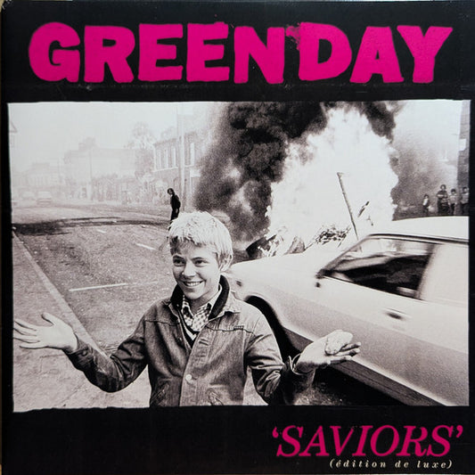 Green Day – Saviors (édition de luxe) (Hot Pink With White Splatter) 2LP