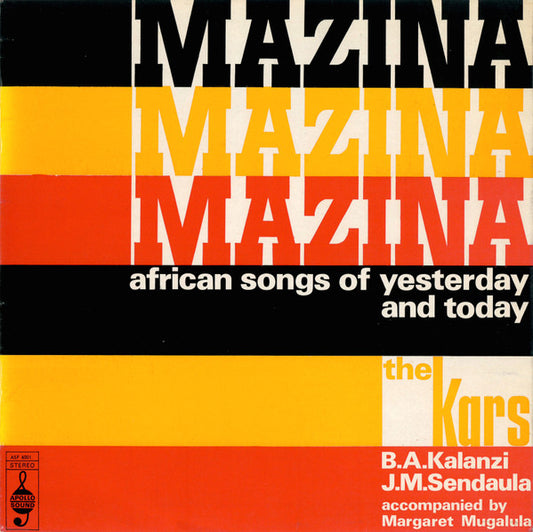 The Kars – Mazina (African Songs Of Yesterday And Today) LP