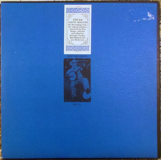 Uncle Dave Macon – Uncle Dave Macon (Alt Cover Blue) LP