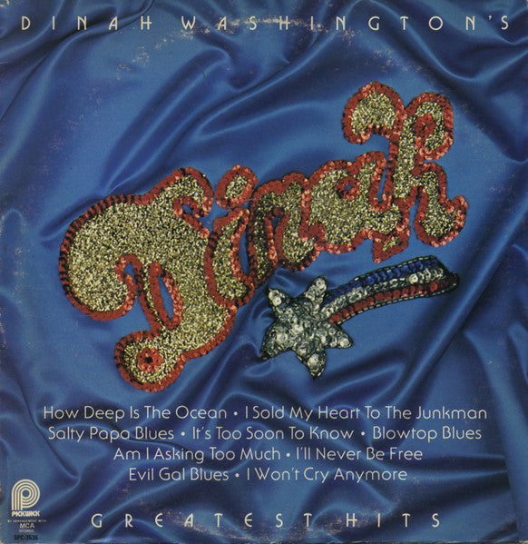 Dinah Washington – Dinah Washington's Greatest Hits Volume 1 LP