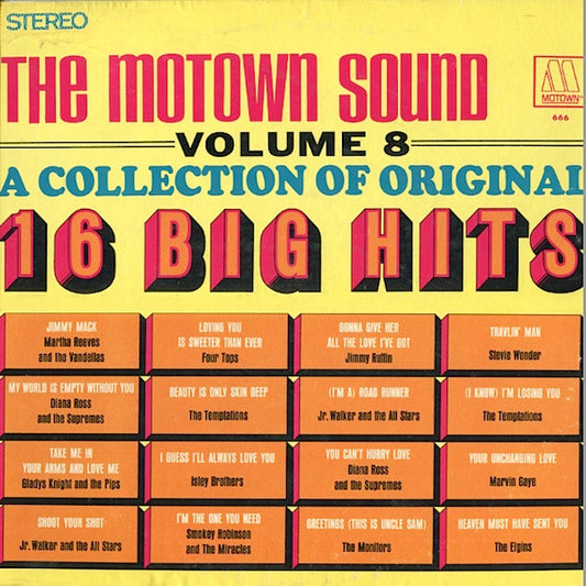Various – The Motown Sound - A Collection Of Original 16 Big Hits Vol. 8 LP
