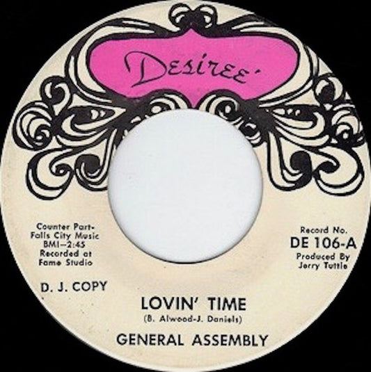General Assembly – Lovin' Time / Sensitive Mind Promo 7"