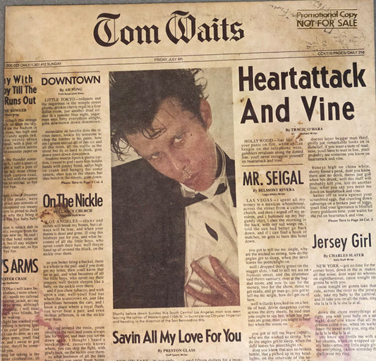 Tom Waits - Heartattack And Vine (Promo) LP