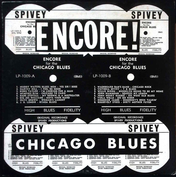 Various – Encore For The Chicago Blues LP