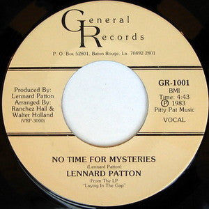Lennard Patton ‎– No Time For Mysteries 7"