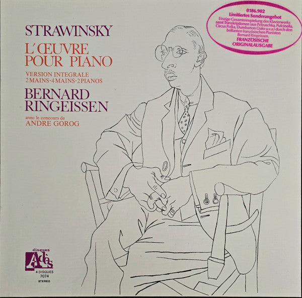 Bernard Ringeissen, André Gorog – Strawinsky, L'oevre Pour Piano (4 LP)