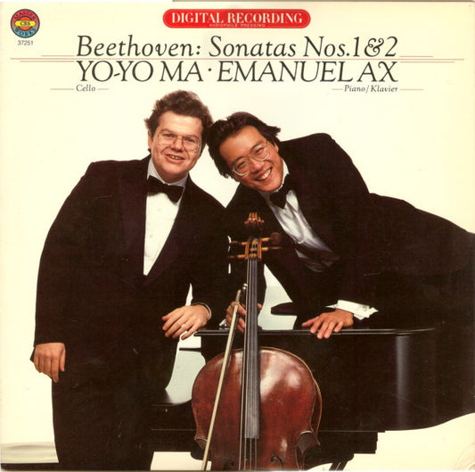 Beethoven / Yo-Yo Ma & Emanuel Ax - Sonatas Nos. 1 & 2 LP