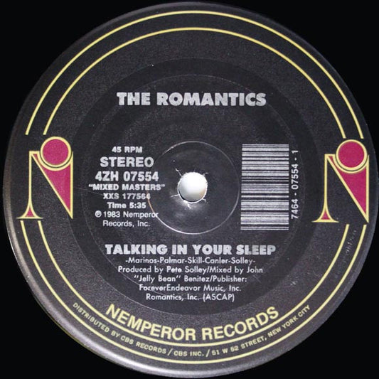 The Romantics – Talking In Your Sleep / What I Like About You 12"