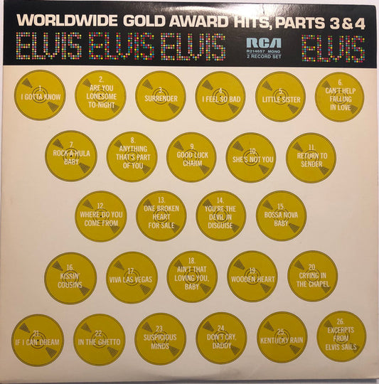 Elvis Presley – Worldwide Gold Award Hits, Parts 3 & 4 2LP