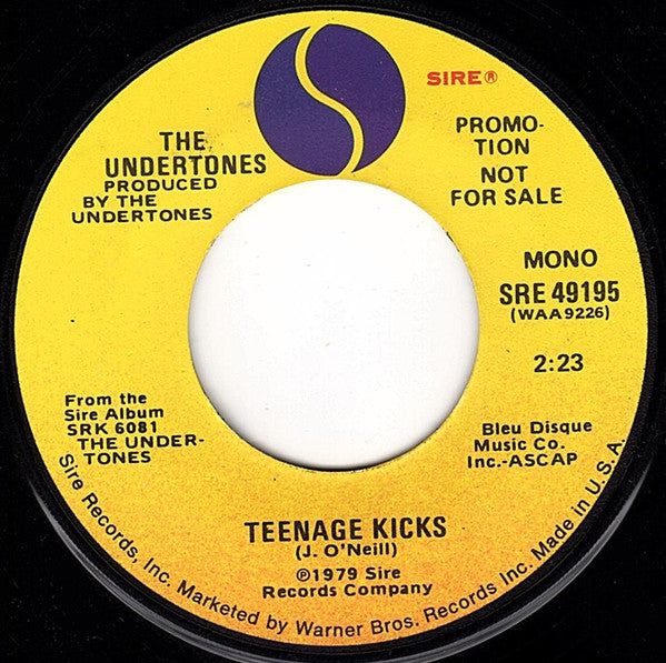 The Undertones – Teenage Kicks (Promo) 7"
