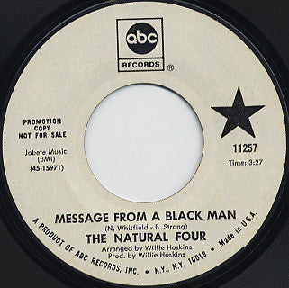 The Natural Four - Message From A Black Man 7"