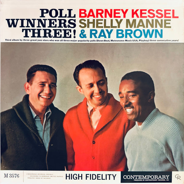 Barney Kessel, Shelly Manne & Ray Brown - Poll Winners Three! (1960 mono pressing) LP