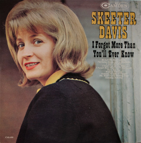 Skeeter Davis – I Forgot More Than You'll Ever Know (Mono) LP