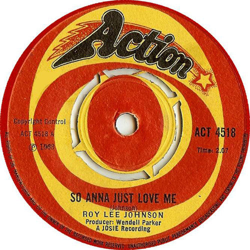 Roy Lee Johnson – So Anna Just Love Me / Boogaloo No.3 7"