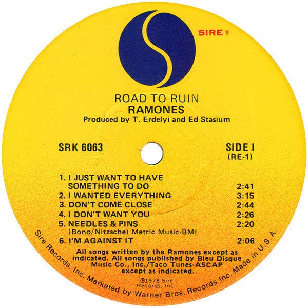 Ramones – Road To Ruin LP