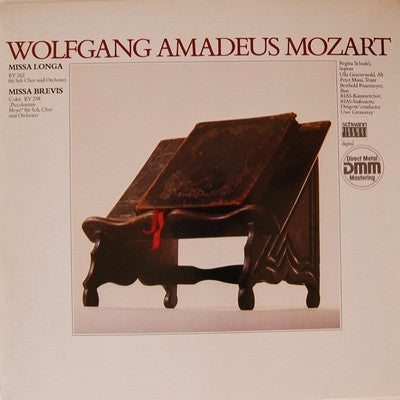 Wolfgang Amadeus Mozart – Missa Longa KV 262 Für Soli Chor Und Orchester / Missa Brevis C-Dur KV 258 „Piccolomini-Messe“ Für Soli, Chor Und Orchester LP