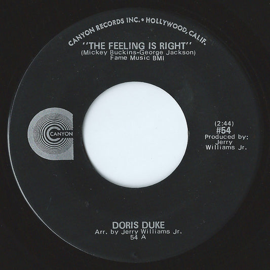 Doris Duke – The Feeling Is Right / He's Gone 7"