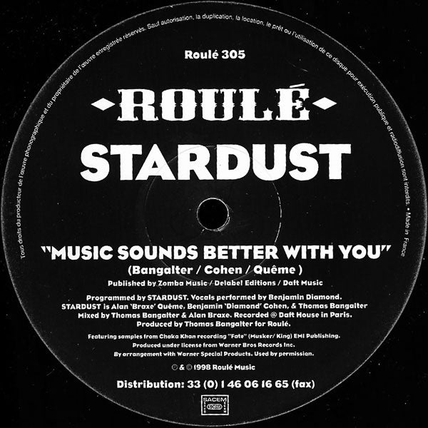 Stardust ‎- Music Sounds Better With You 12"