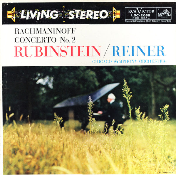 Rachmaninoff, Rubinstein / Reiner, Chicago Symphony Orchestra ‎– Concerto No. 2 LP