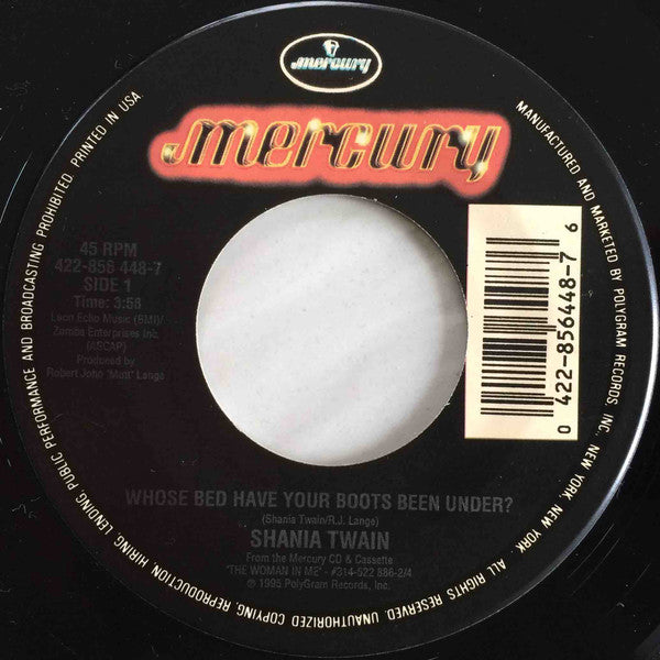 Shania Twain – Whose Bed Have Your Boots Been Under? / Any Man Of Mine 7"