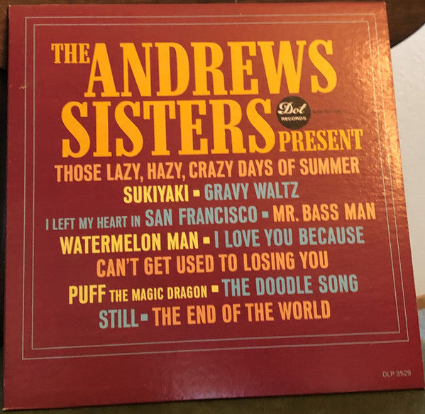 The Andrews Sisters – The Andrews Sisters Present LP