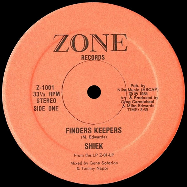 Shiek - Finders Keepers 12"
