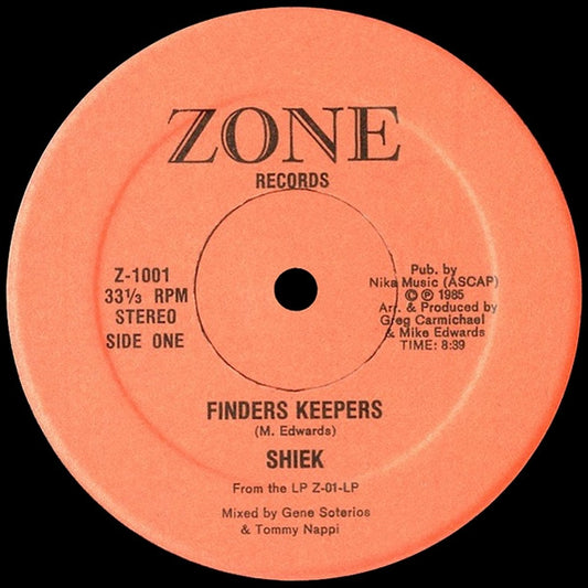 Shiek - Finders Keepers 12"