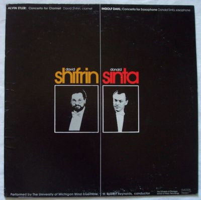 David Shifrin, Donald Sinta - Concerto For Saxophone / Clarinet LP