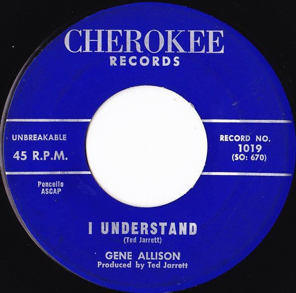 Gene Allison – I Understand / Now That We're Together 7"