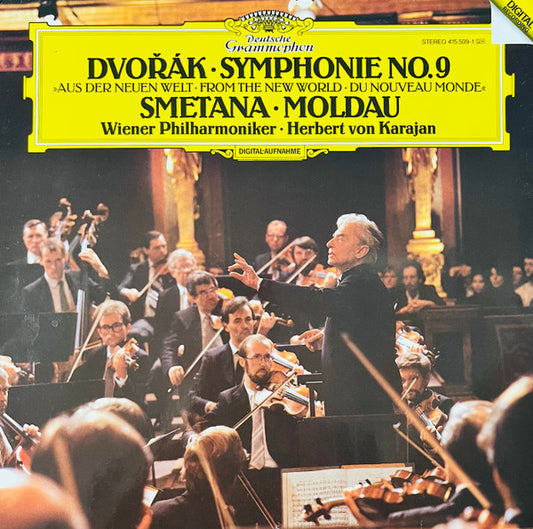 Dvořák, Smetana, Wiener Philharmoniker, Herbert von Karajan – Symphonie No. 9 / Moldau LP