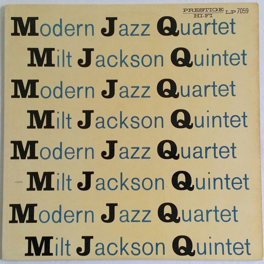 Modern Jazz Quartet / Milt Jackson Quintet – M J Q LP