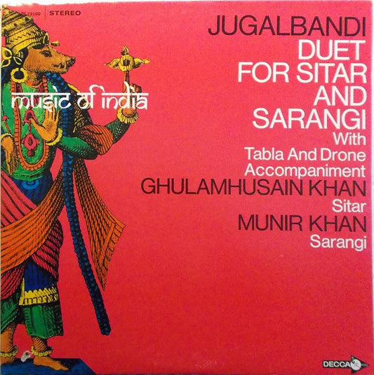 Ghulamhusain Khan & Munir Khan - Jugalbandi—Duet For Sitar And Sarangi LP
