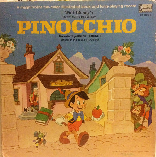 Jiminy Cricket – Story And Songs From Pinocchio LP