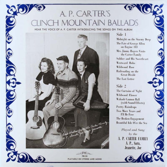 A. P. Carter – A. P. Carter's Clinch Mountain Ballads LP
