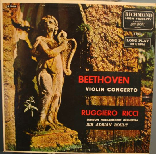 Beethoven / Ruggiero Ricci/ London Philharmonic Orchestra / Sir Adrian Boult – Violin Concerto LP