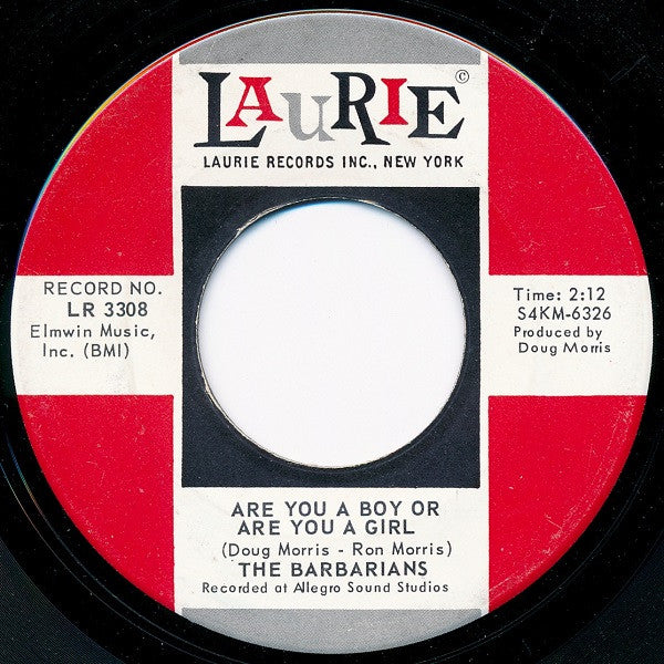 The Barbarians – Are You A Boy Or Are You A Girl 7"