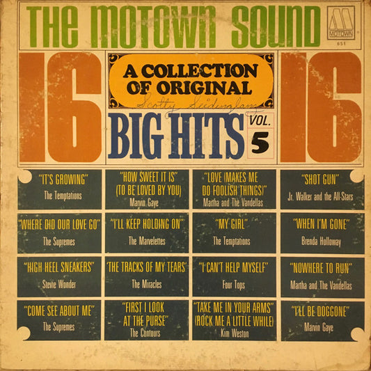 Various – The Motown Sound - 16 Big Hits Vol 5 LP