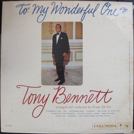 Tony Bennett – To My Wonderful One LP