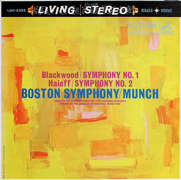 Boston Symphony / Charles Munch ~ Blackwood / Haieff – Symphony No. 1 • Symphony No. 2 LP