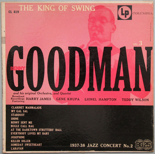 Benny Goodman – 1937-38 Jazz Concert No. 2 - The King Of Swing Vol. 3 LP