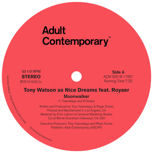 Tony Watson – Moonwalker / Peace With The Decision 12"